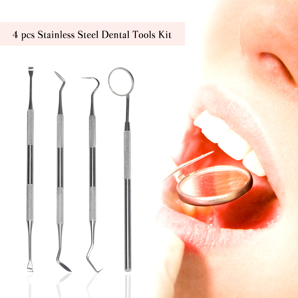 Teeth Whitening Mouthwash - Ensemble de 4 grattoirs à tartre,