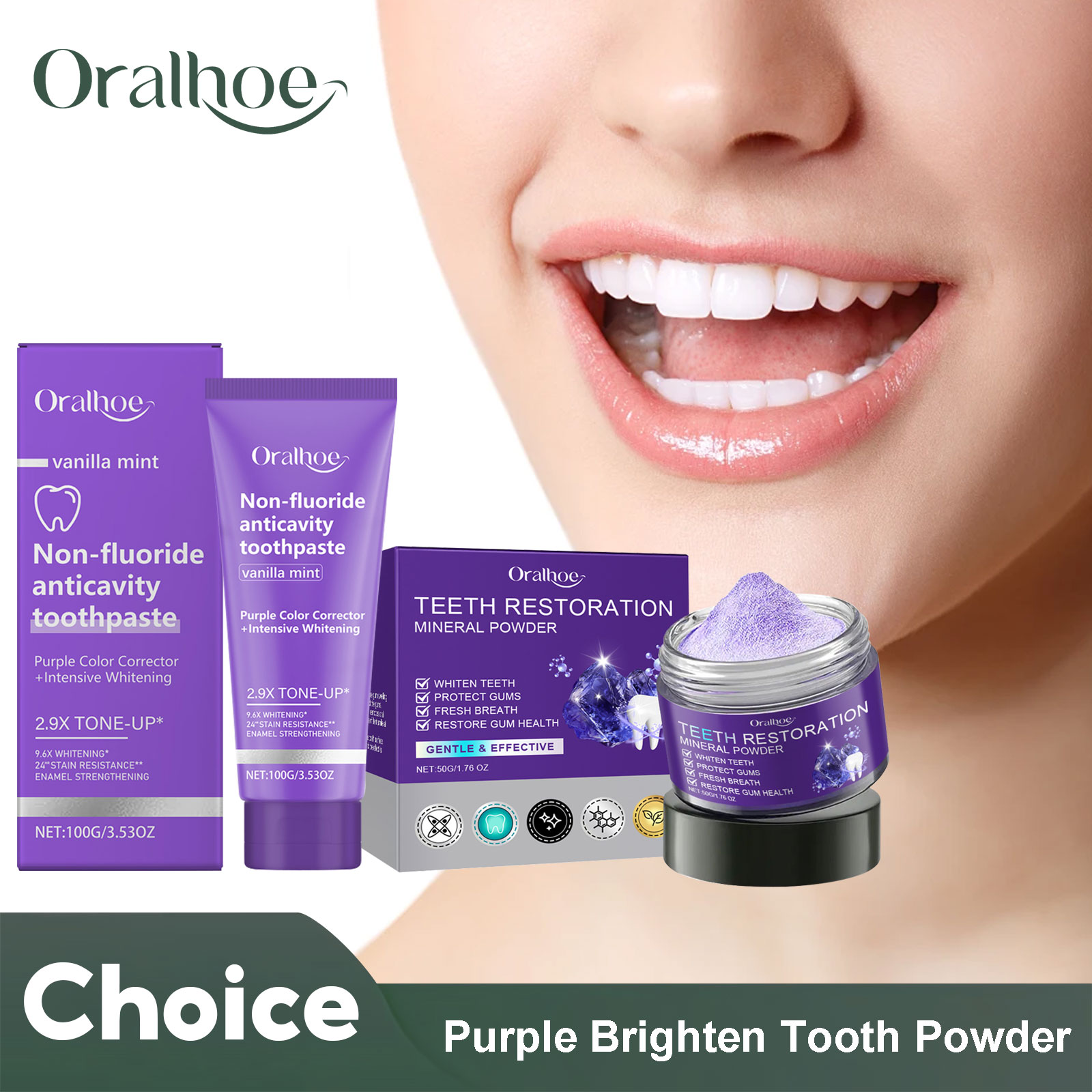 Teeth Whitening Near Me - Poudre de nappode pour la domination