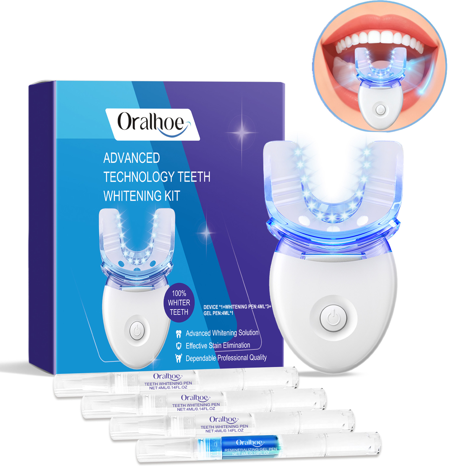 Teeth Whitening Near Me - Kit professionnel de lumière LED de